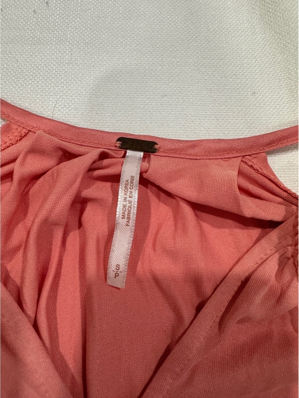 Free People High Road Coral Pink Bell Sleeve Mini Dress Small - Picture 5 of 9